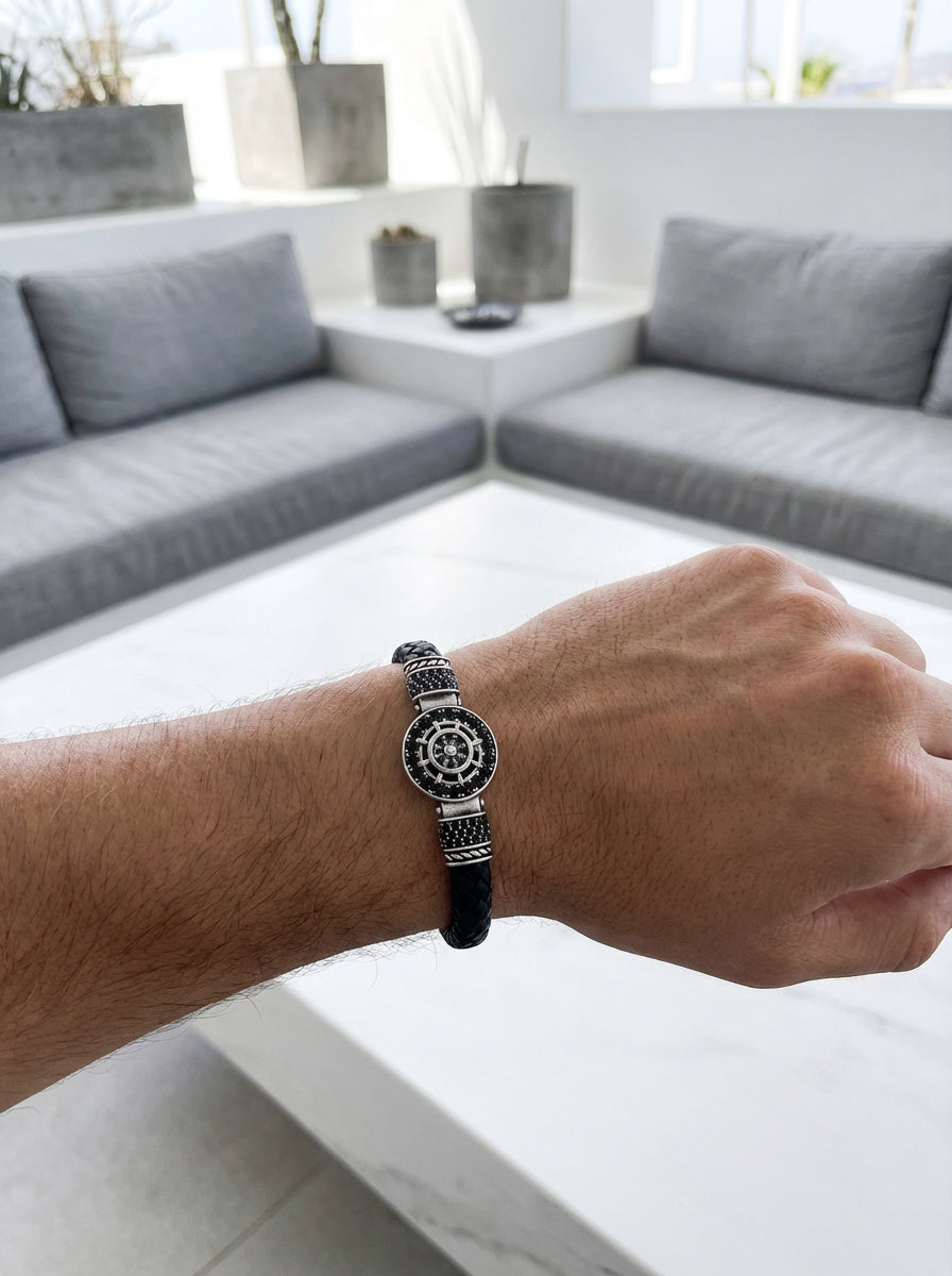 Cagliari Timone - Hakiki Deri Erkek Bileklik