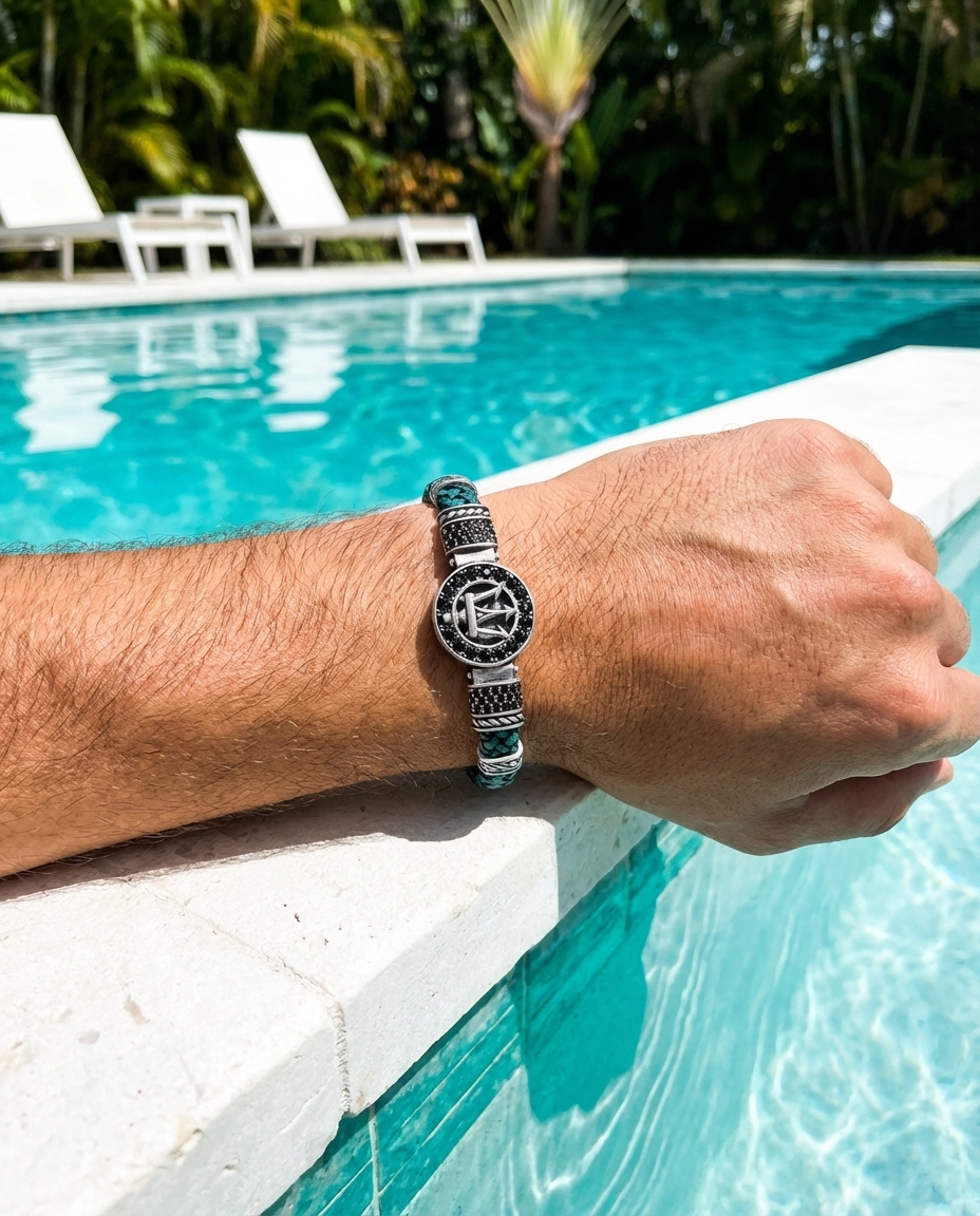 Ancona Rotta - Hakiki Deri Erkek Bileklik