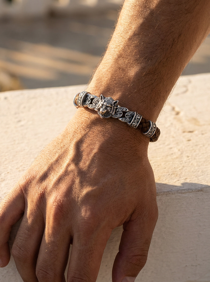 Verona Lupo - Hakiki Deri Erkek Bileklik