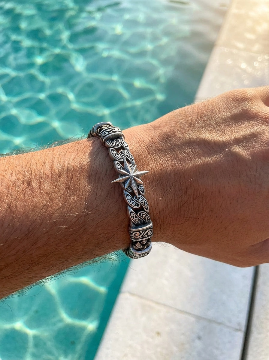 Roma Stella - Hakiki Deri Erkek Bileklik