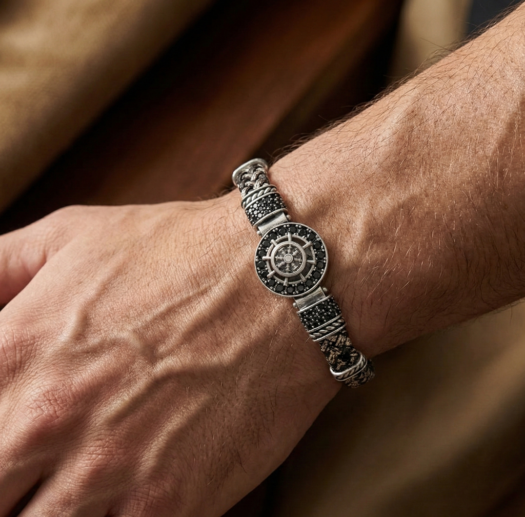 Cagliari Timone - Hakiki Deri Erkek Bileklik