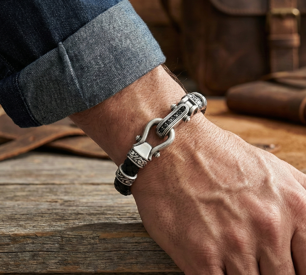 Napoli Manetta - Hakiki Deri Erkek Bileklik