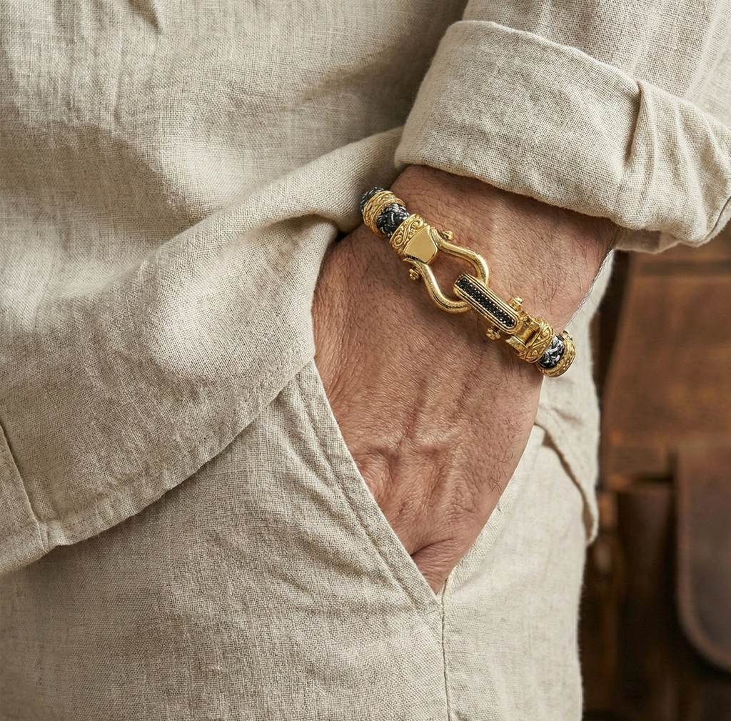 Napoli Manetta - Hakiki Deri Erkek Bileklik