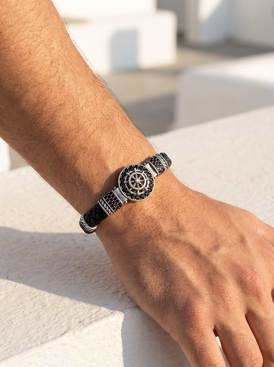 Cagliari Timone - Hakiki Deri Erkek Bileklik