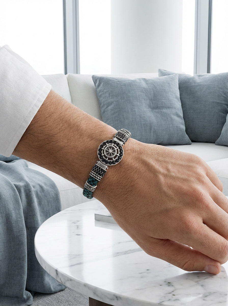 Cagliari Timone - Hakiki Deri Erkek Bileklik