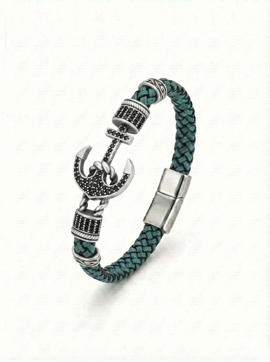 Venedik Ancora - Hakiki Deri Erkek Bileklik