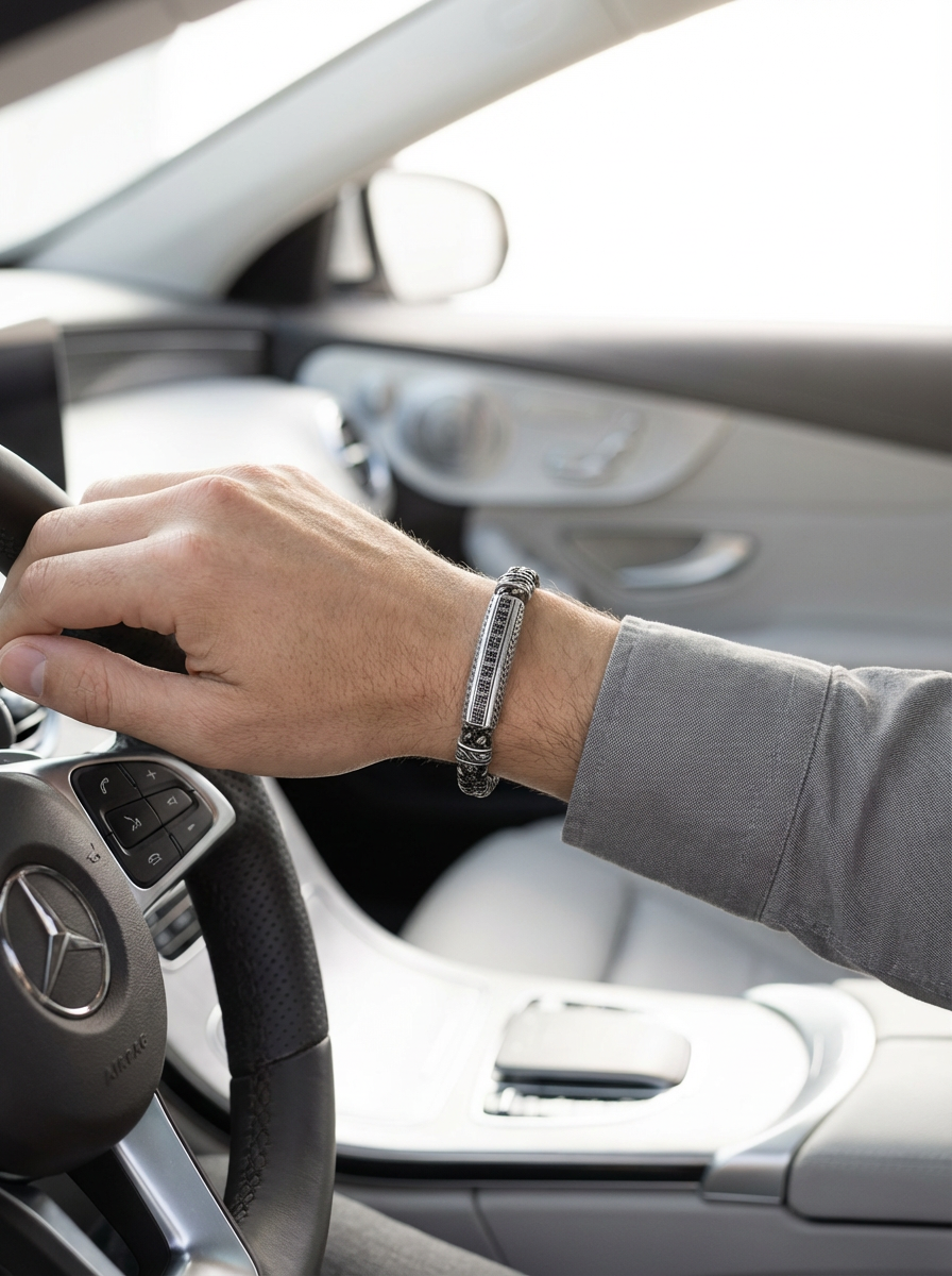 Floransa Striscia - Hakiki Deri Erkek Bileklik