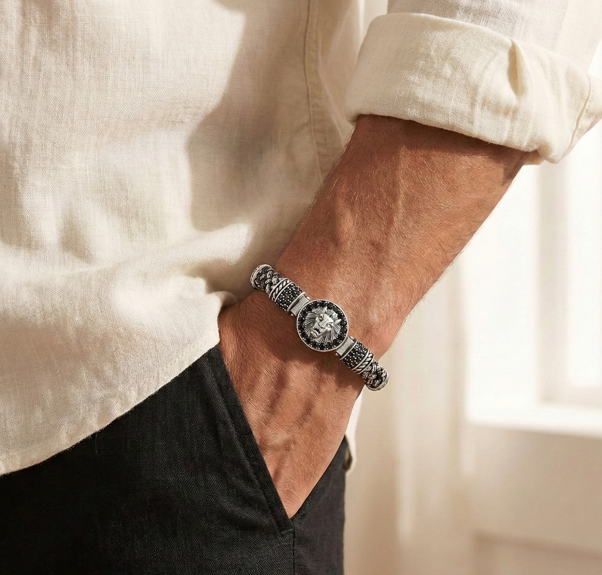 Milano Leone - Hakiki Deri Erkek Bileklik