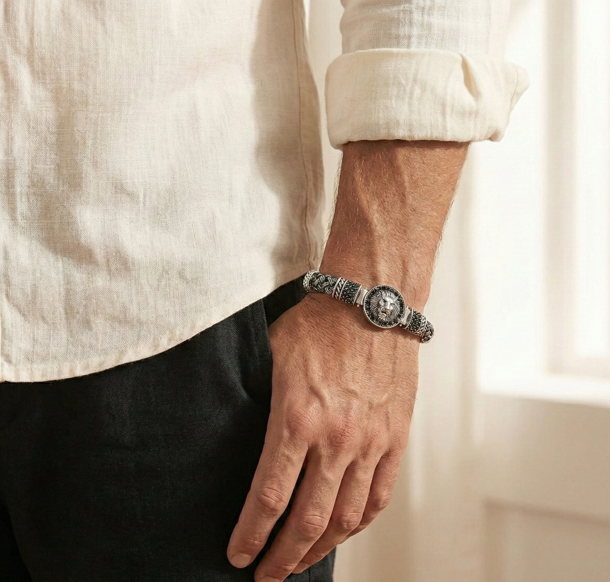 Milano Leone - Hakiki Deri Erkek Bileklik