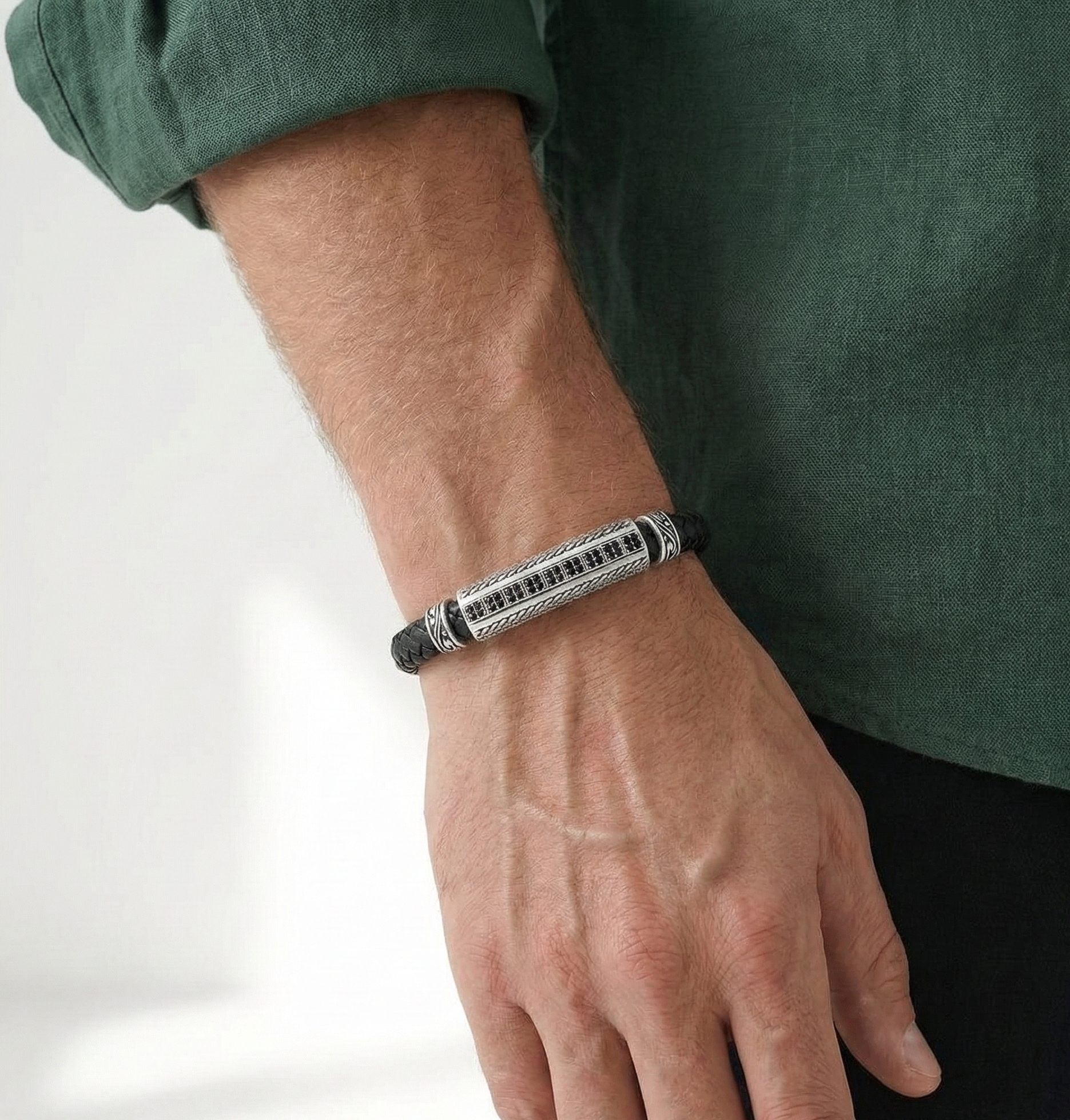 Floransa Striscia - Hakiki Deri Erkek Bileklik