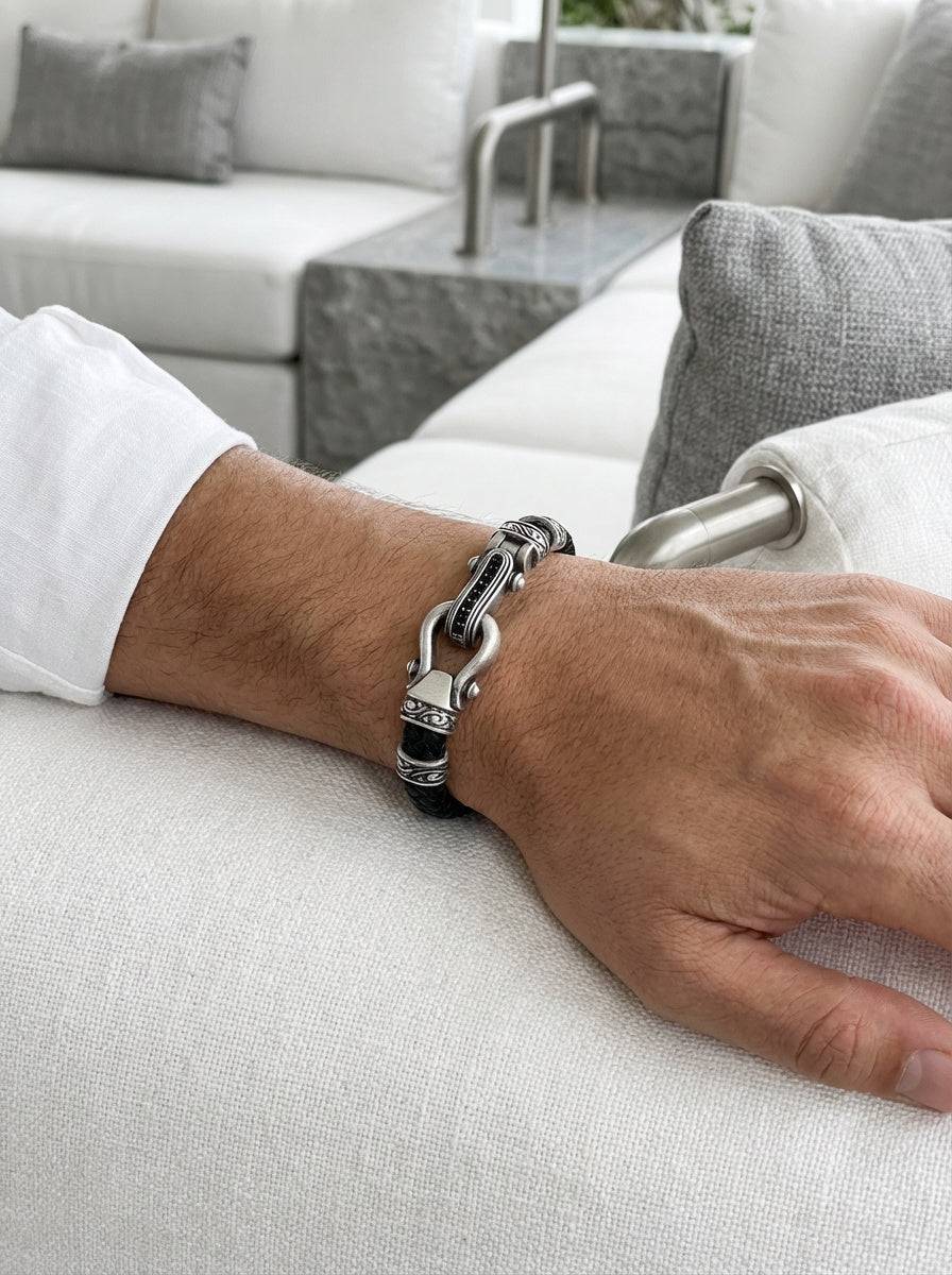 Napoli Manetta - Hakiki Deri Erkek Bileklik