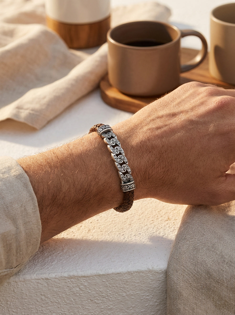 Torino Catena - Hakiki Deri Erkek Bileklik