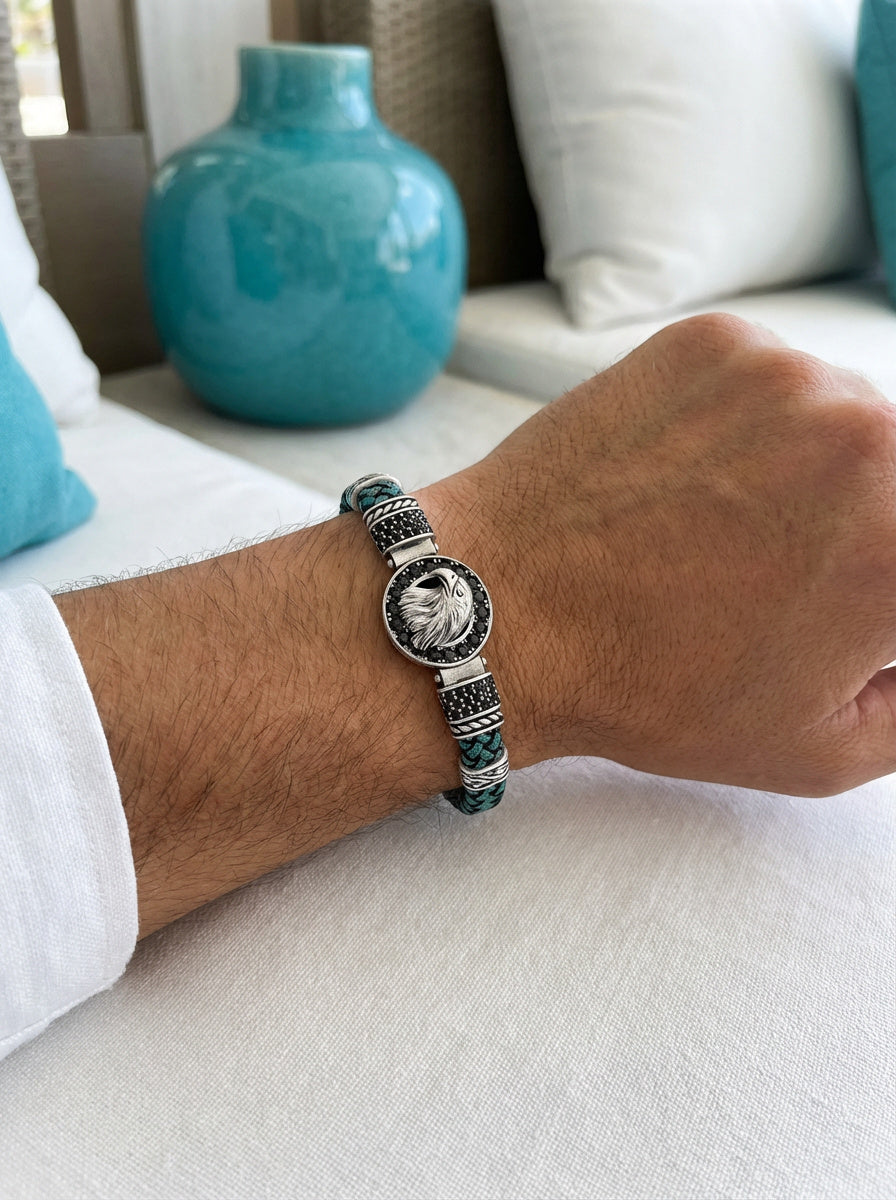 Bergamo Aquila - Hakiki Deri Erkek Bileklik