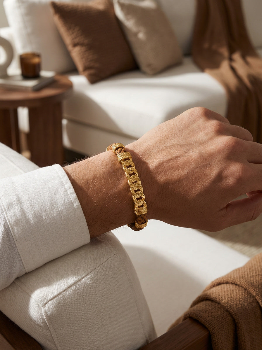 Torino Catena - Hakiki Deri Erkek Bileklik