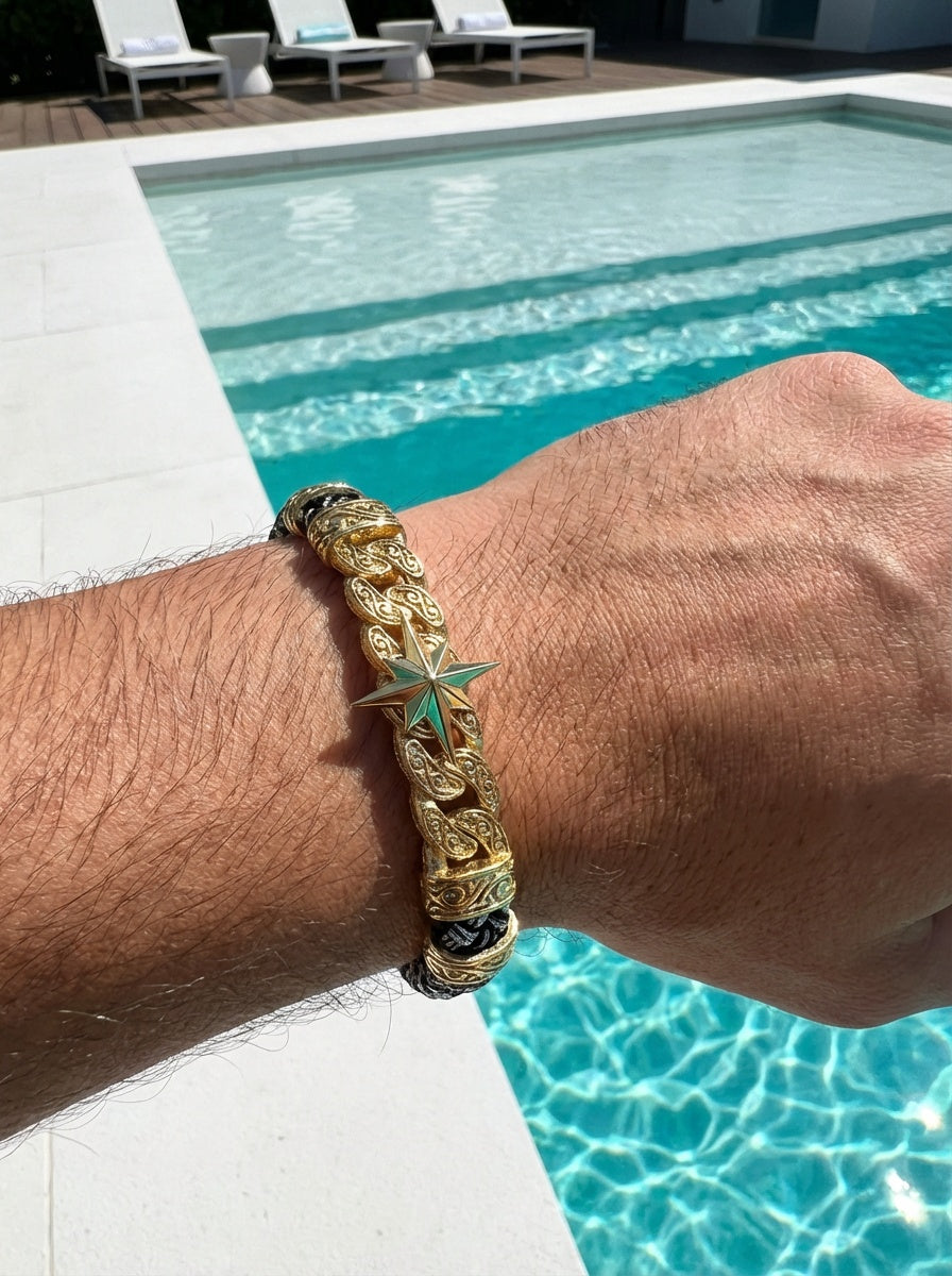 Roma Stella - Hakiki Deri Erkek Bileklik