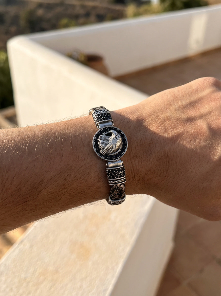 Bergamo Aquila - Hakiki Deri Erkek Bileklik