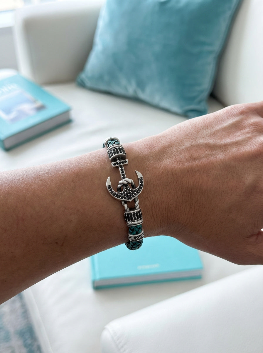 Venedik Ancora - Hakiki Deri Erkek Bileklik