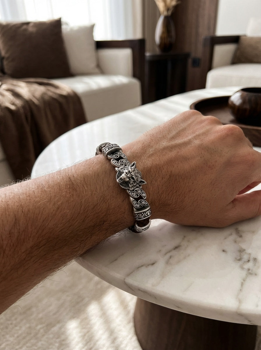 Verona Lupo - Hakiki Deri Erkek Bileklik