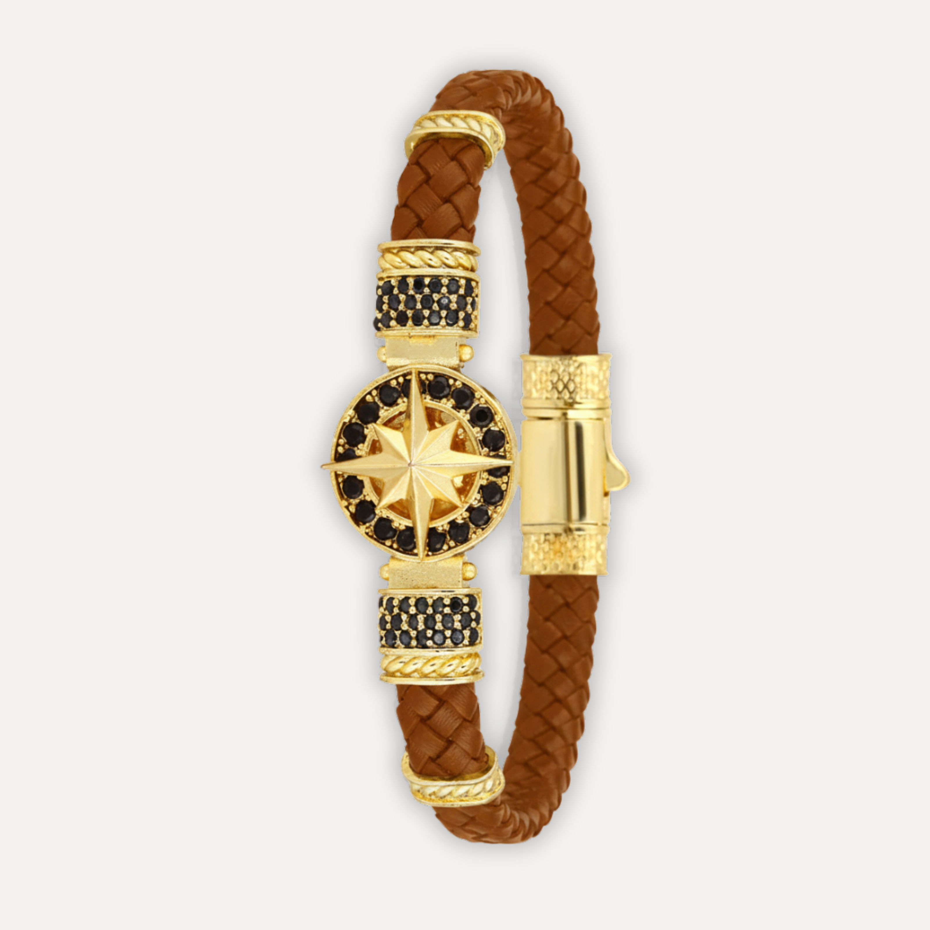 Cenova Bussola - Hakiki Deri Erkek Bileklik