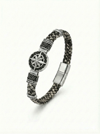 Cenova Bussola - Hakiki Deri Erkek Bileklik