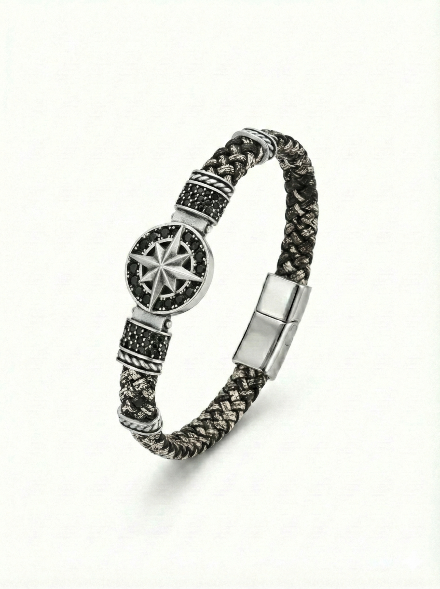 Cenova Bussola - Hakiki Deri Erkek Bileklik