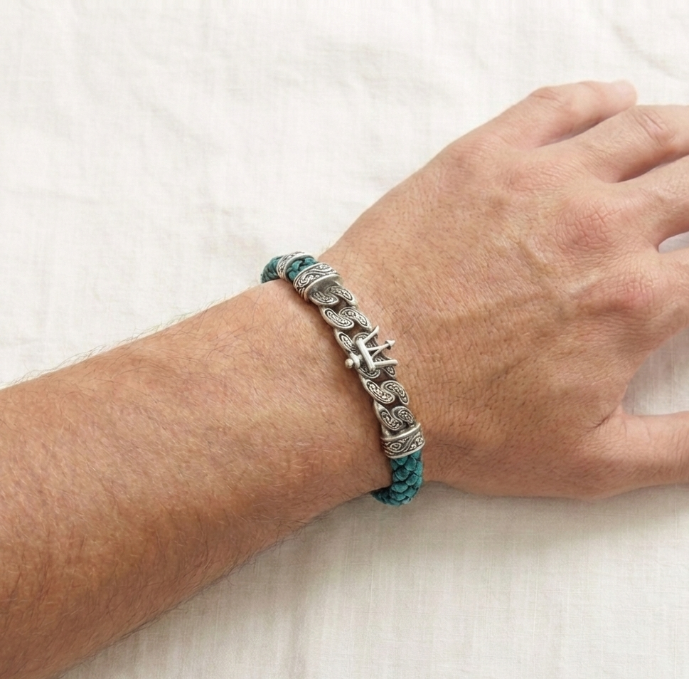 Ancona Rotta - Hakiki Deri Erkek Bileklik