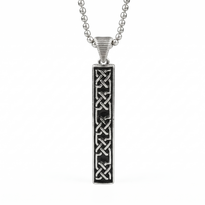 Nodo - Kelt Düğümü Bar Erkek Çelik Kolye (Kopya) Bilekki Güvencesi