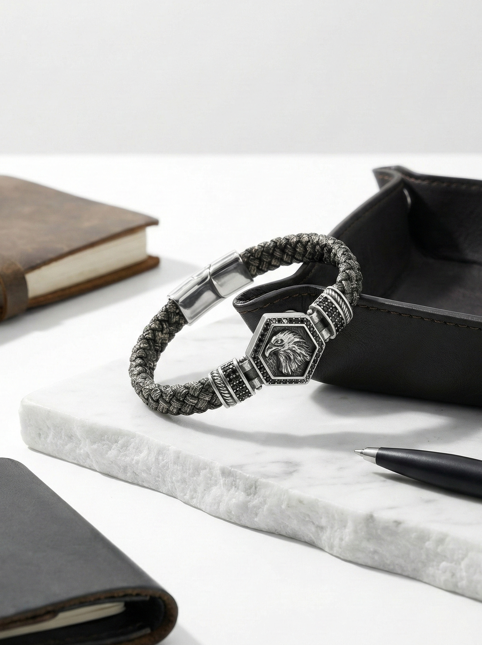 Bergamo Aquila - Hakiki Deri Erkek Bileklik