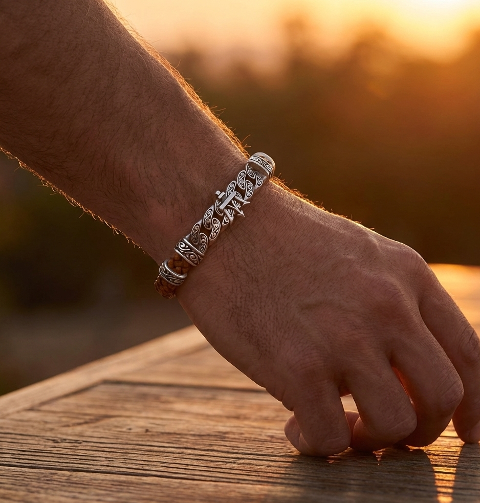 Ancona Rotta - Hakiki Deri Erkek Bileklik