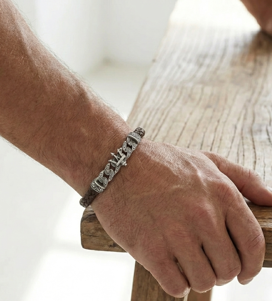 Ancona Rotta - Hakiki Deri Erkek Bileklik