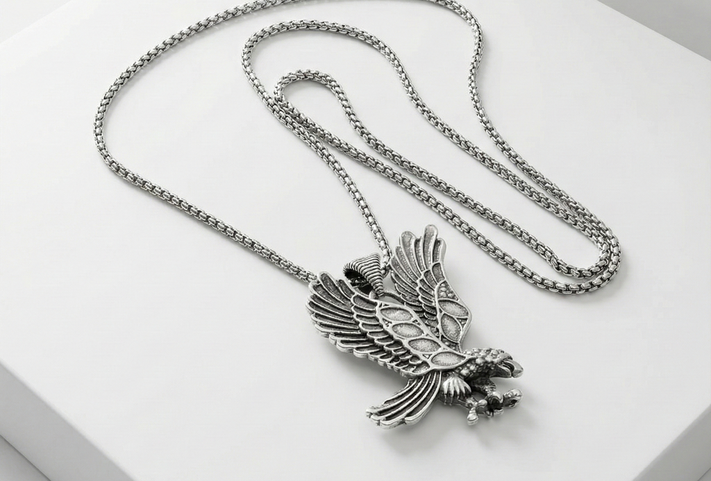 Aquila - Kartal Figürlü Çelik Kolye