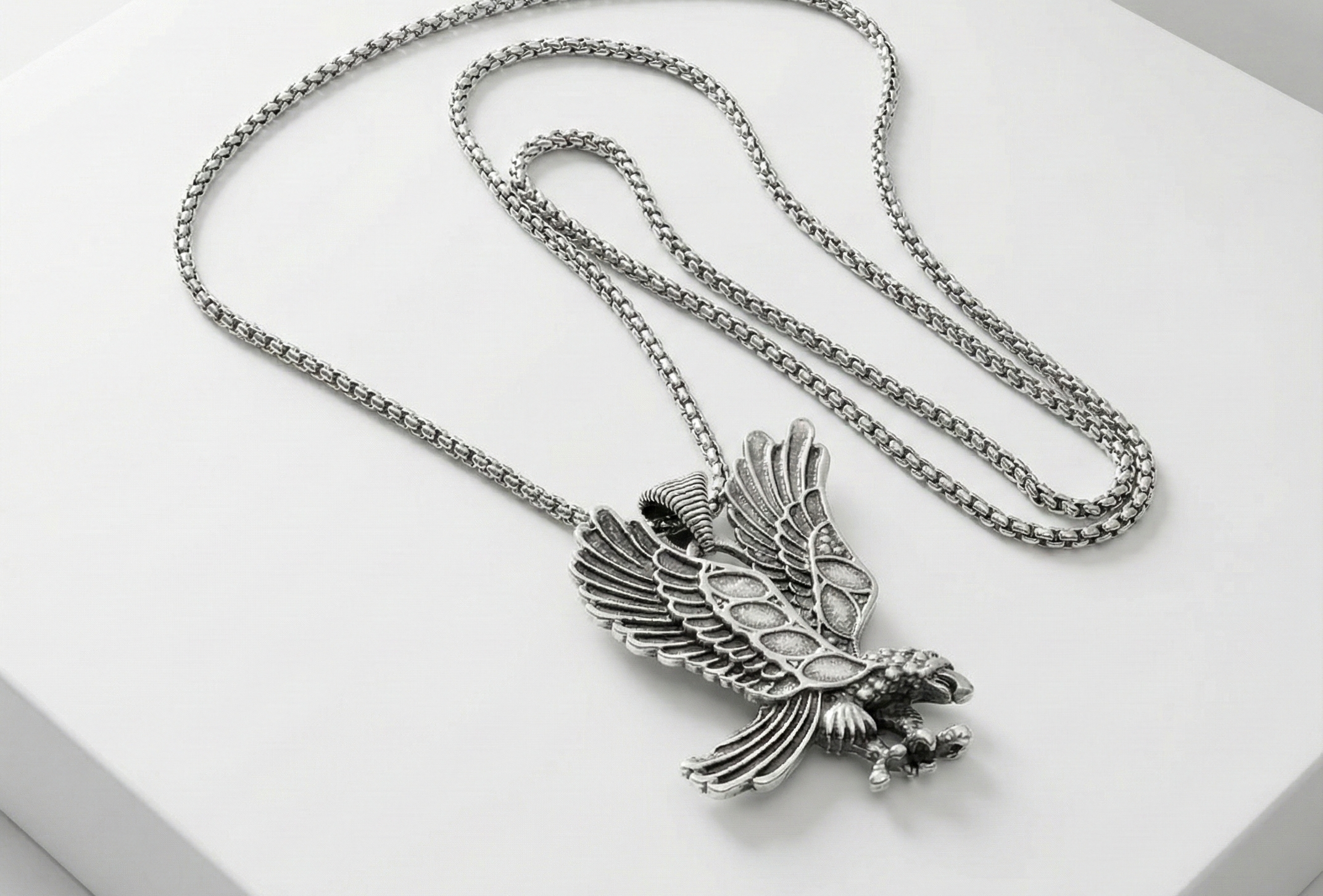 Aquila - Kartal Figürlü Çelik Kolye