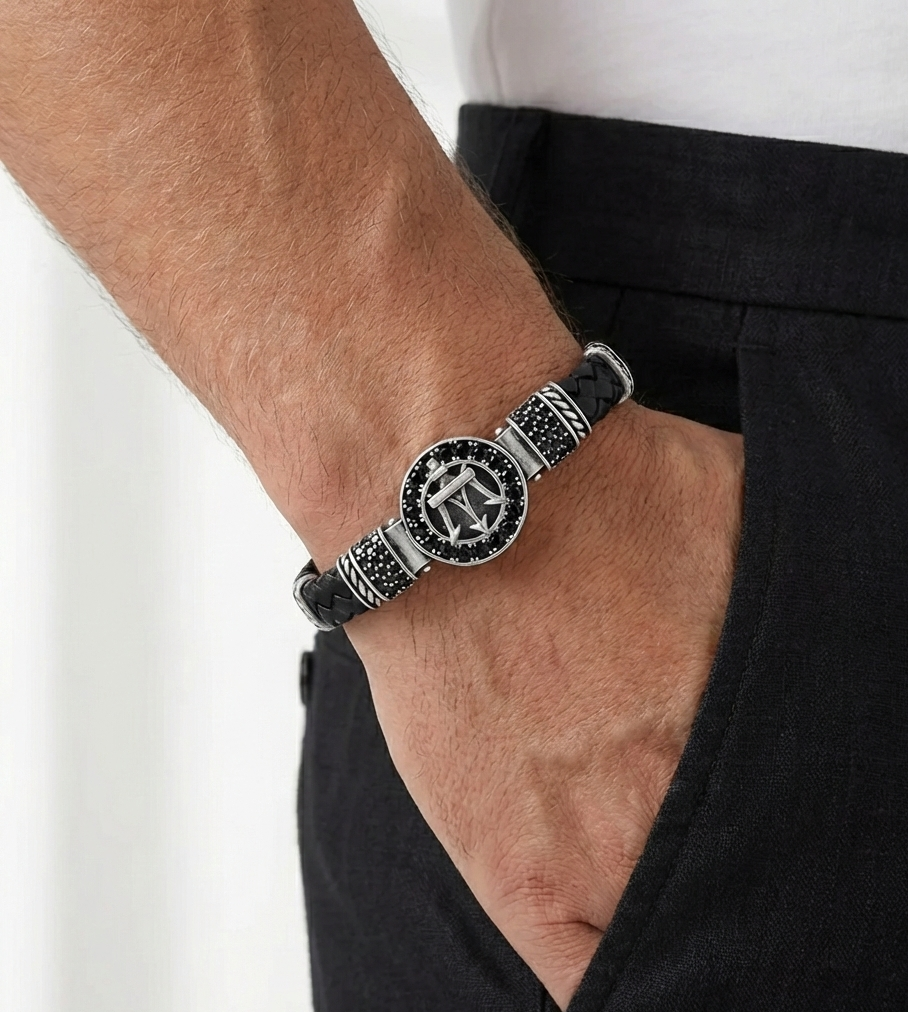 Ancona Rotta - Hakiki Deri Erkek Bileklik