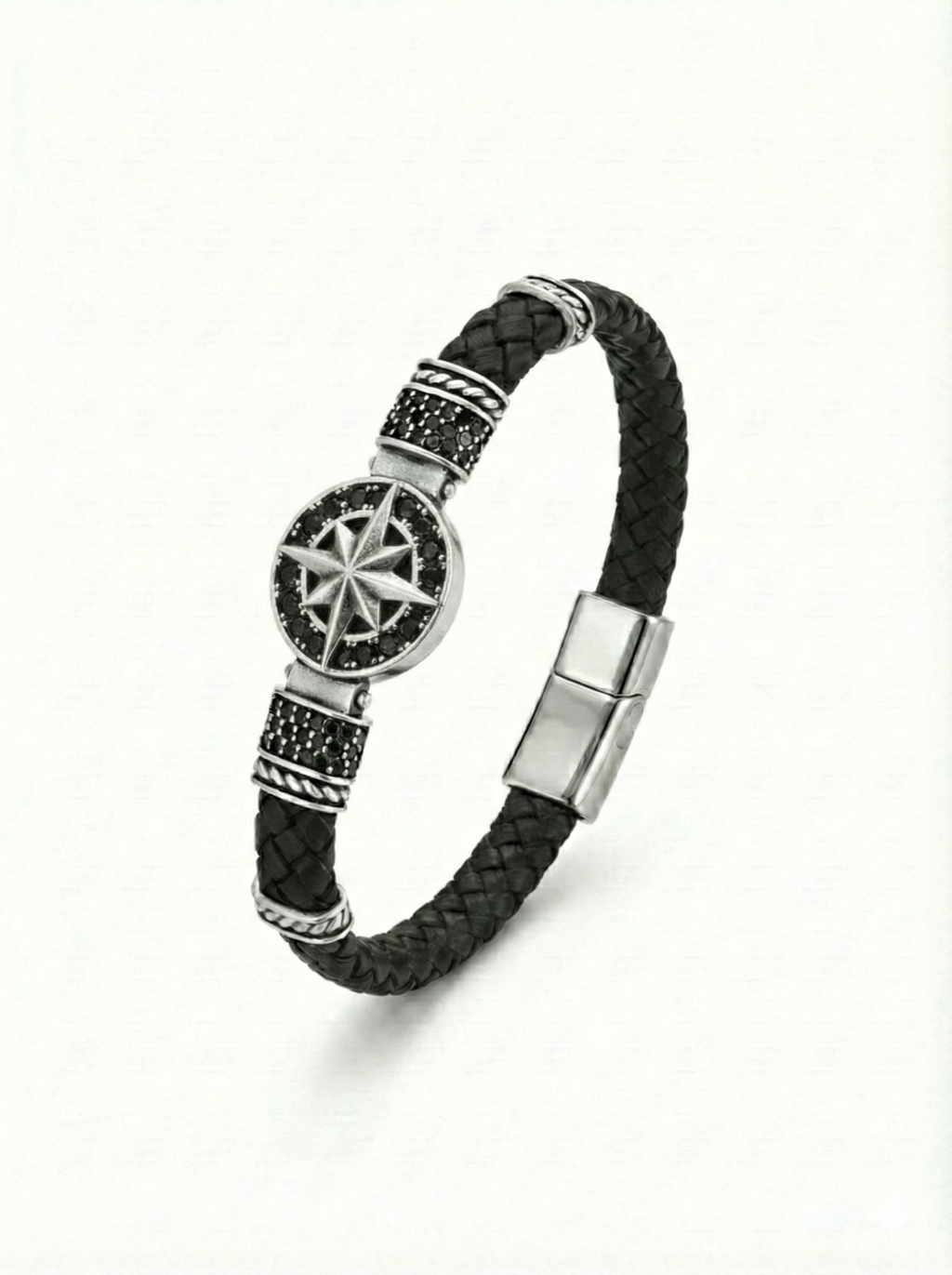 Cenova Bussola - Hakiki Deri Erkek Bileklik