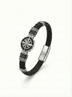 Cenova Bussola - Hakiki Deri Erkek Bileklik