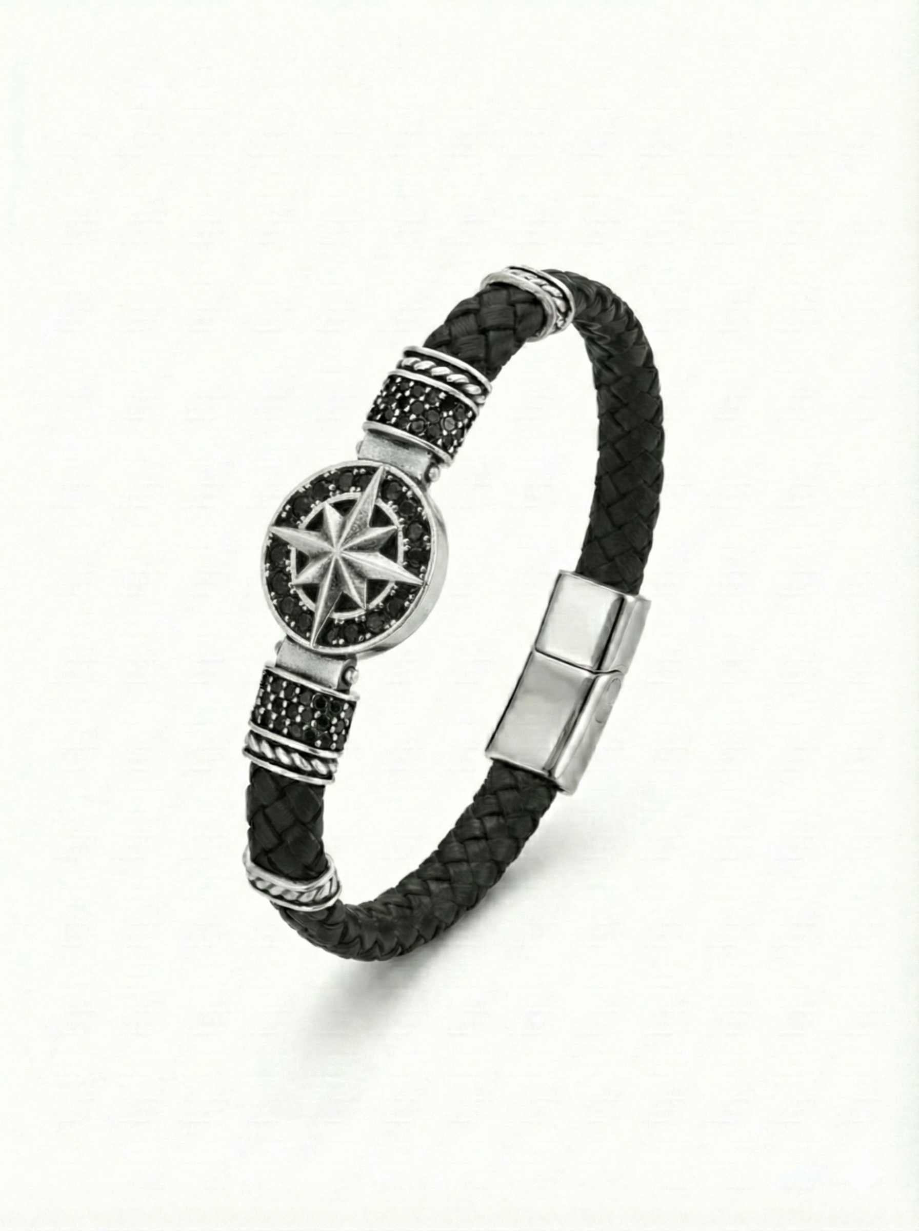 Cenova Bussola - Hakiki Deri Erkek Bileklik