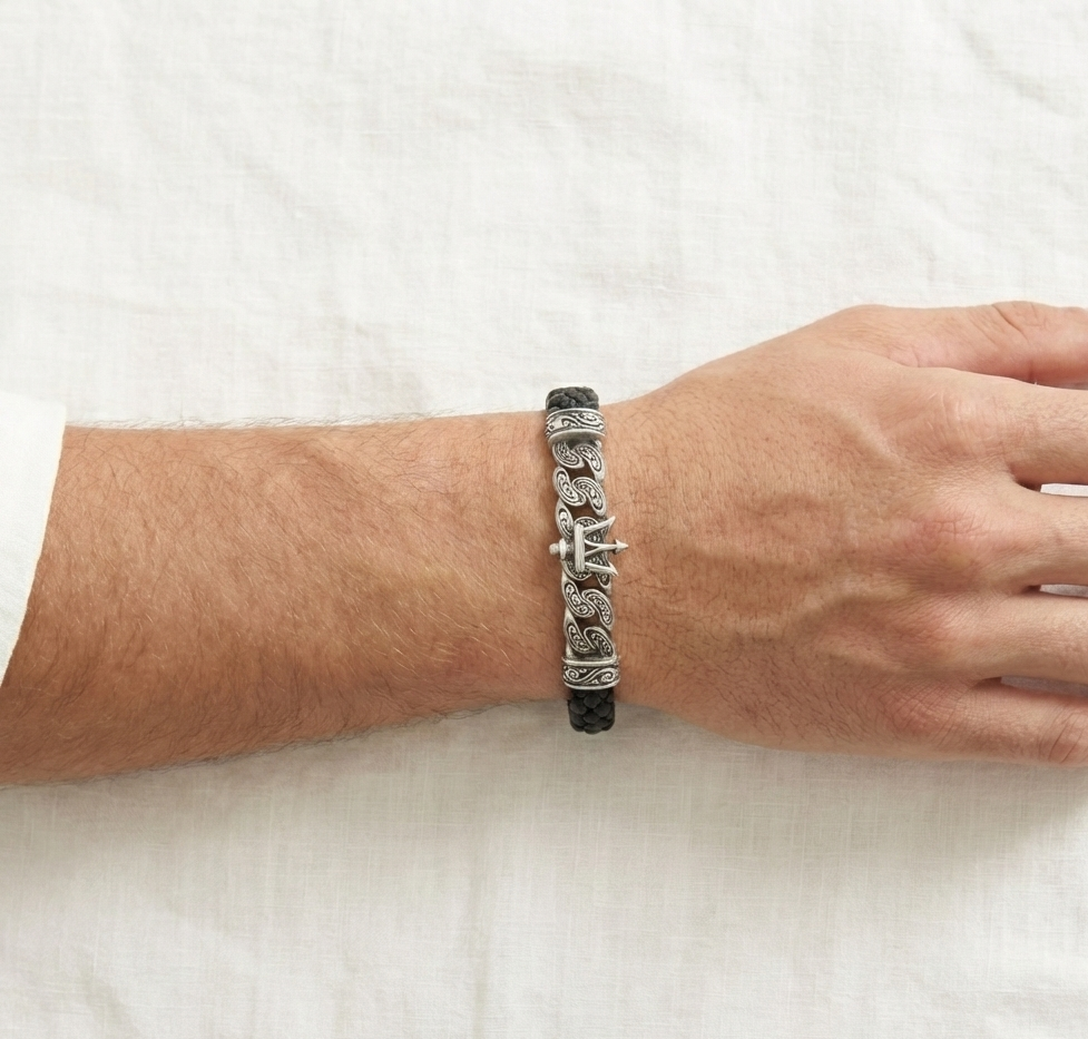 Ancona Rotta - Hakiki Deri Erkek Bileklik