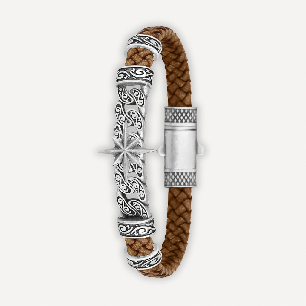 Roma Stella - Hakiki Deri Erkek Bileklik