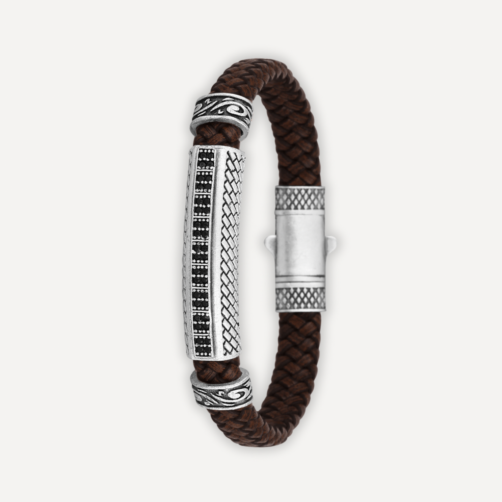 Floransa Striscia - Hakiki Deri Erkek Bileklik