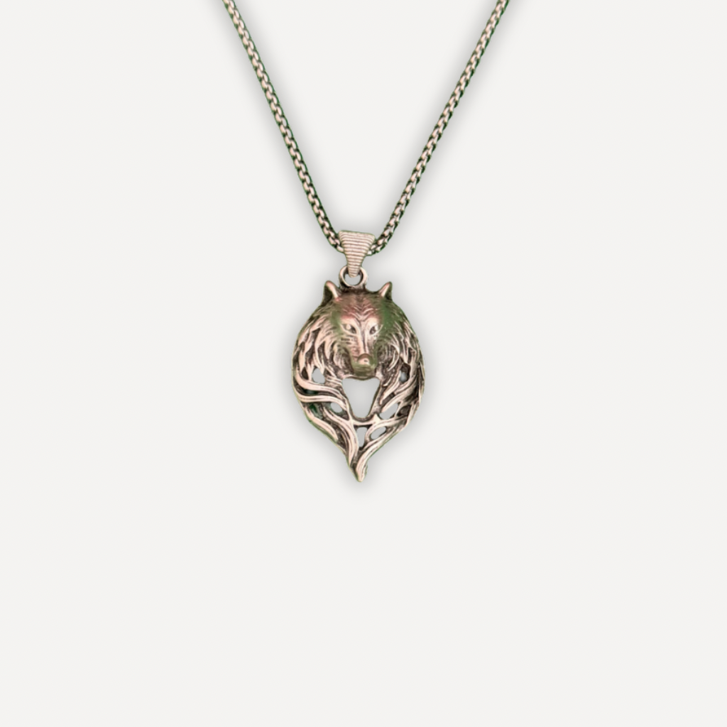 Lupo - Kurt Figürlü Çelik Kolye