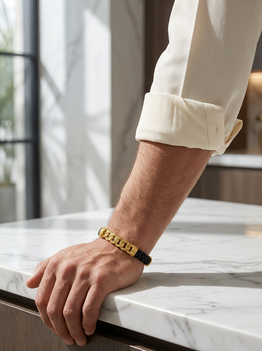 Torino Catena - Hakiki Deri Erkek Bileklik