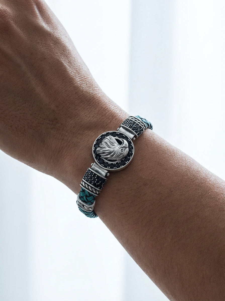 Bergamo Aquila - Hakiki Deri Erkek Bileklik