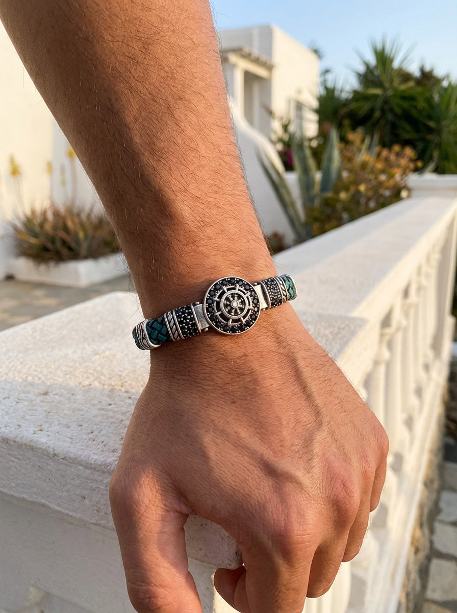 Cagliari Timone - Hakiki Deri Erkek Bileklik