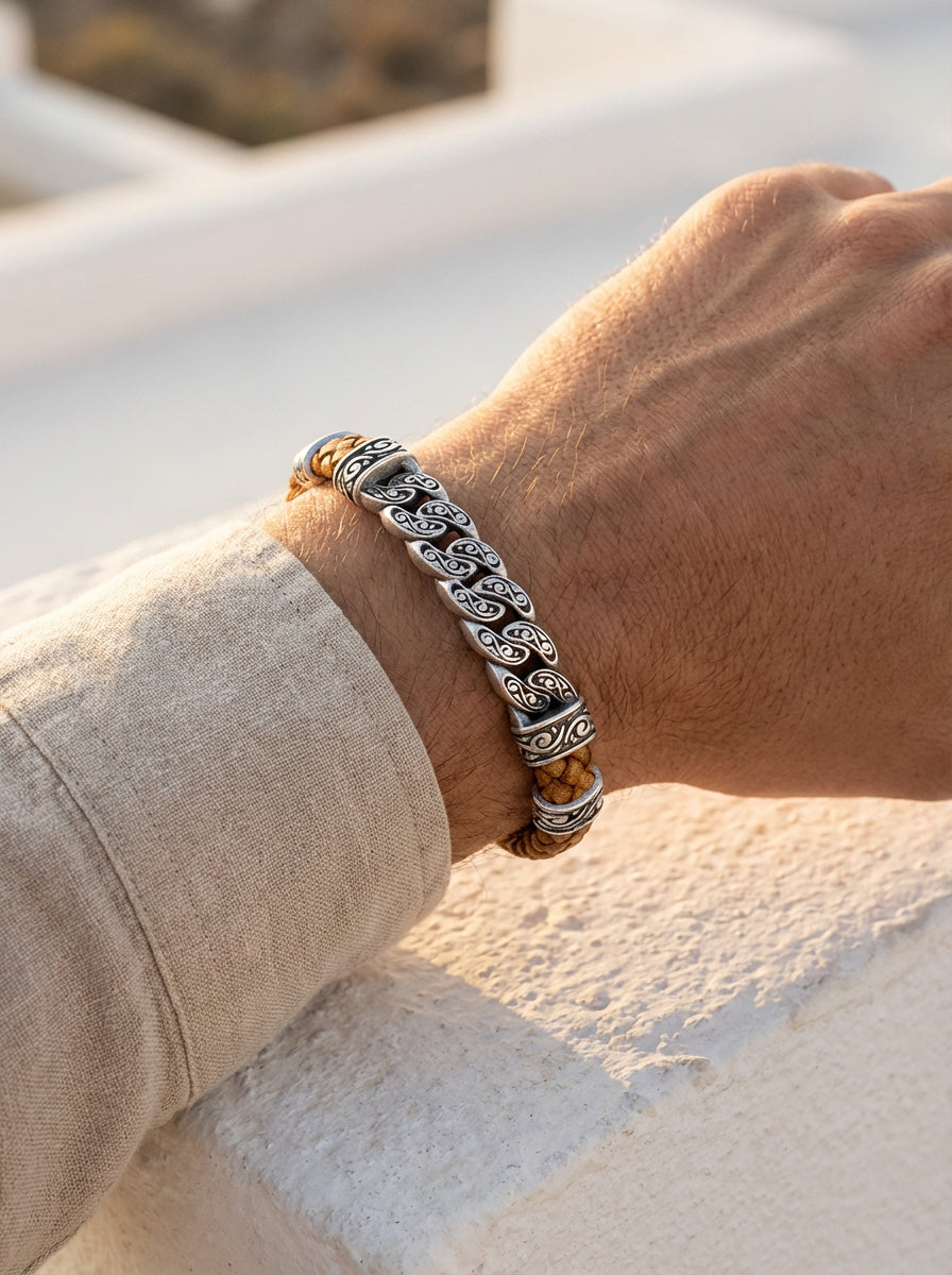 Torino Catena - Hakiki Deri Erkek Bileklik