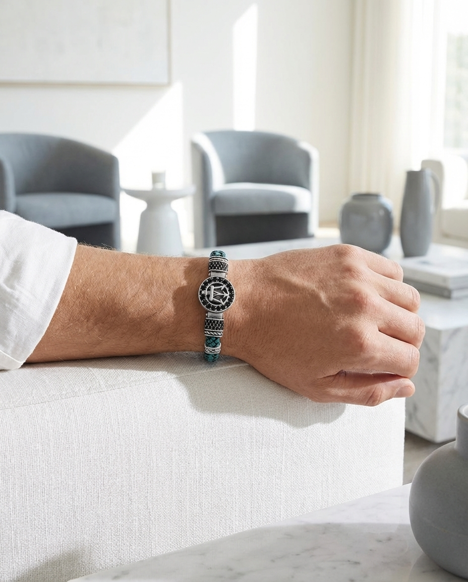 Ancona Rotta - Hakiki Deri Erkek Bileklik