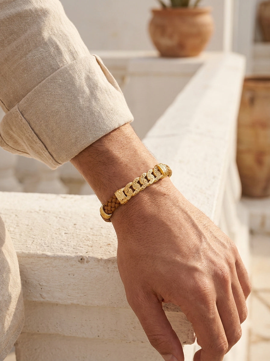 Torino Catena - Hakiki Deri Erkek Bileklik