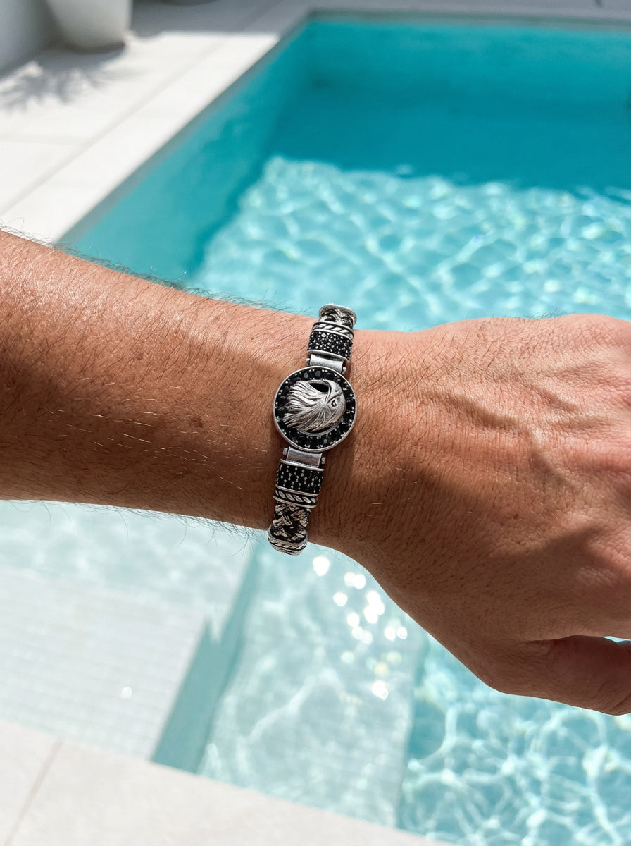 Bergamo Aquila - Hakiki Deri Erkek Bileklik