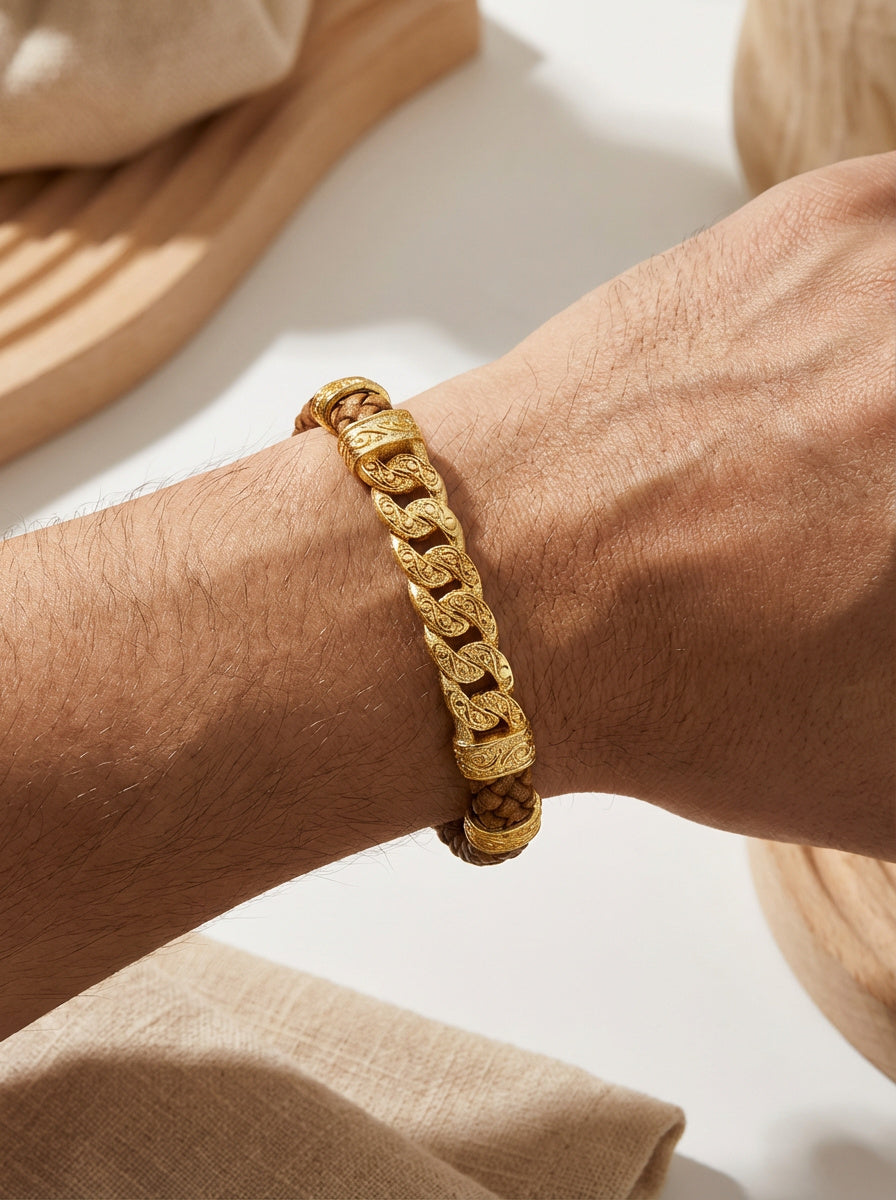 Torino Catena - Hakiki Deri Erkek Bileklik