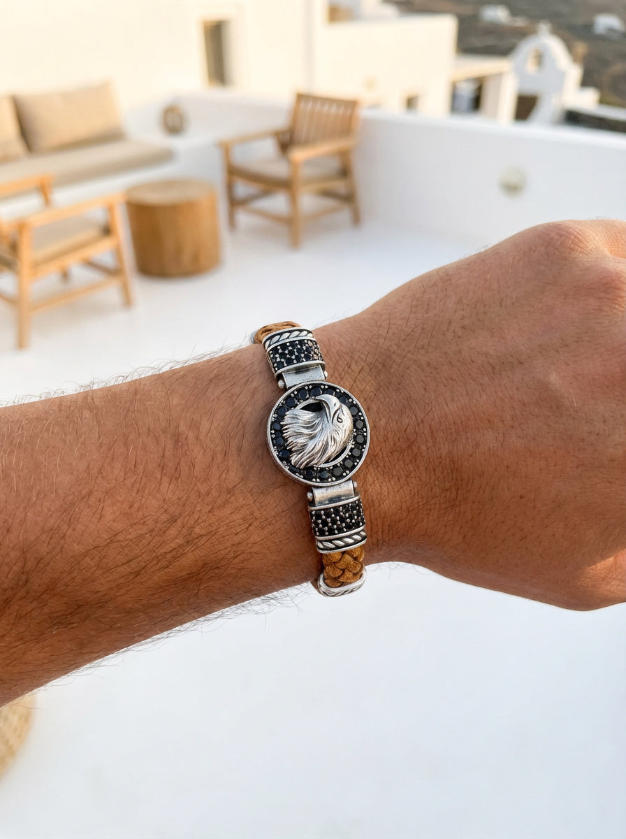 Bergamo Aquila - Hakiki Deri Erkek Bileklik