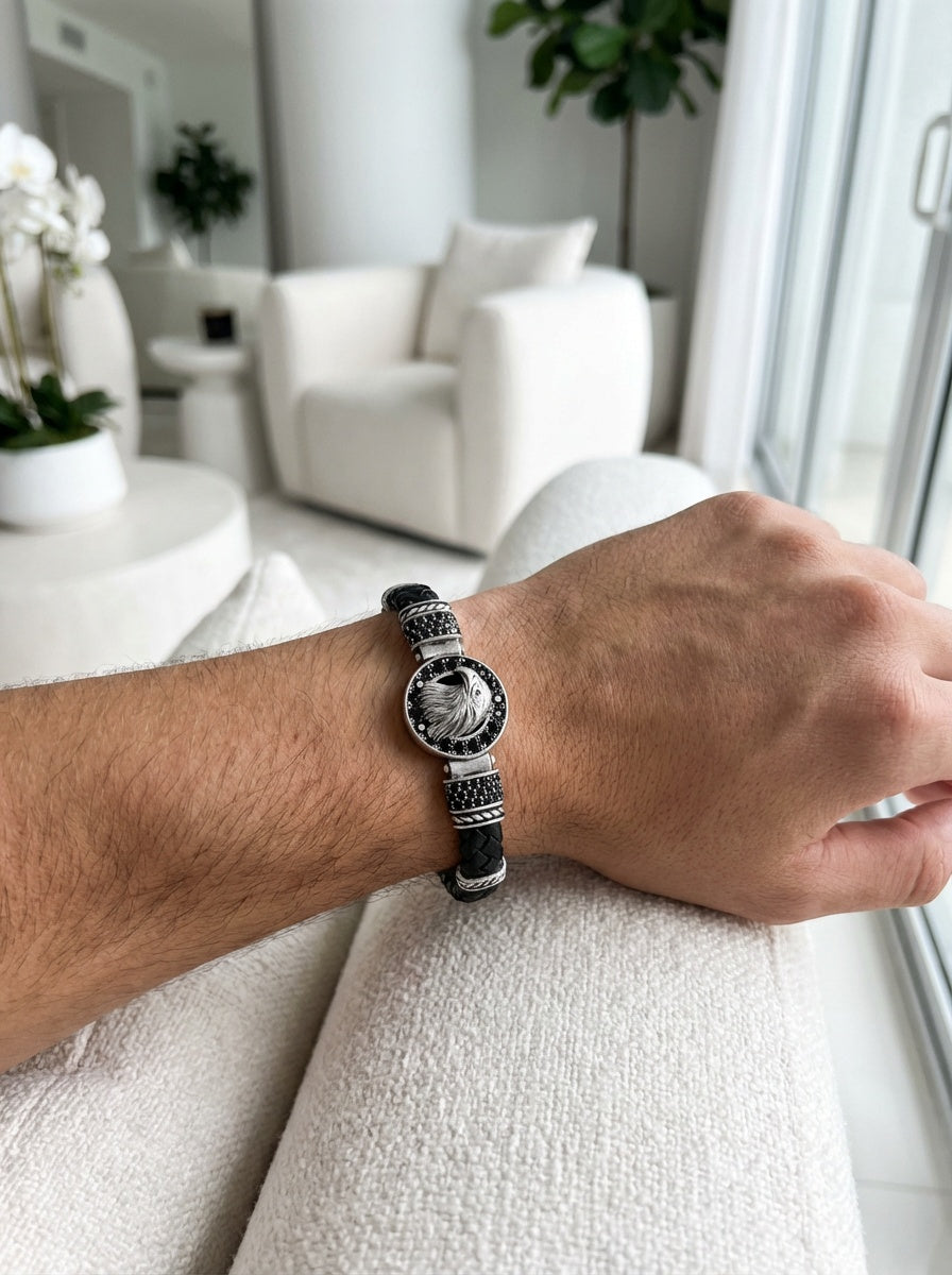 Bergamo Aquila - Hakiki Deri Erkek Bileklik